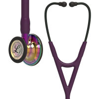 3M Littmann 6239, Cardiology IV™ Stethoscope, High Polish Rainbow Chestpiece, Plum Tube, Violet Stem and Black Headset