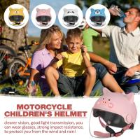 Cute Riding Helmet Sports Helmet Creative Cartoon Bike and Motorcycle Helmet Shock Absorption Fits 46-57cm Head Circumference