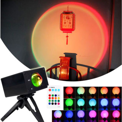 202116 Coloful Led Night Light USB Rainbow Sunset Red Projector Atmosphere Lamp For Home Background Wall Decoration Colorful Lamp