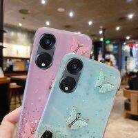 {Taoyitao Case} เคสโทรศัพท์ OPPO A78 A17 A17K A54S A16S A16ผีเสื้อนุ่มใสฝาครอบ S กากเพชรส่องแสงเป็นประกายวิบวับ