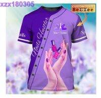 Personalized Nail Technician Hustler Purple Blue 3D Tshirt