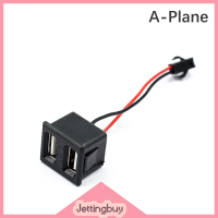 【Jettingbuy】 Flash Sale ซ็อกเก็ตชาร์จไฟชนิด C ฐาน USB ตัวเมียสองชั้นพร้อมขั้วต่อสายเคเบิล