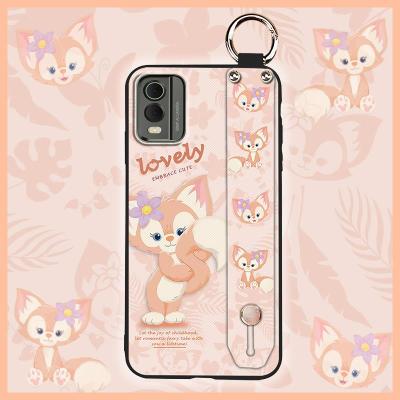 Phone Holder Soft case Phone Case For Nokia C32 Anti-dust Dirt-resistant Waterproof Silicone Fashion Design ring Cute