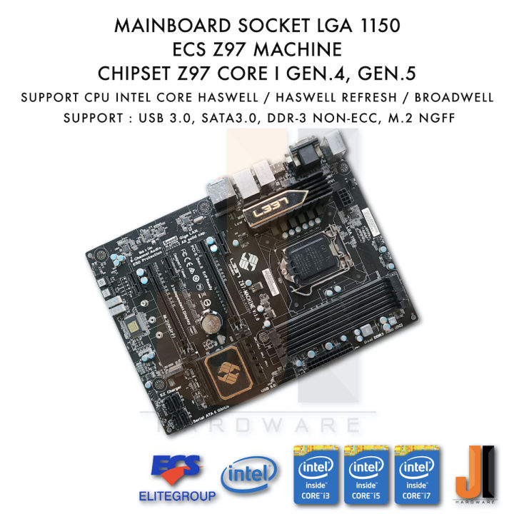 mainboard-ecs-z97-machine-lga1150-รองรับ-core-i-gen-4-gen-5-มือสอง