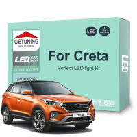 11ชิ้น LED ภายในหลอดไฟชุดสำหรับ Hyundai Creta 2015 2016 2017 2018 2019 2020รถยนต์ LED แผนที่โดมโคมไฟอ่านหนังสือ C An BUS ไม่มีข้อผิดพลาด