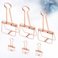 【jw】◊  24Pcs Hollowed Out Design Binder Clip r Stationery Supply Large Clipss for Office School Paper Organize