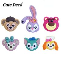 【Cute Deco】Cute Cartoon Star Delu (6 Types)/Tamiflu Bear/Shirley Mei/Painter Cat/Charm Button Deco/ Cute Jibbitz Croc Shoes / Charm Resin Material for Shoe Accessories