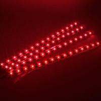 【♘COD Free Cas♘】 na07037036036666 4x กันน้ำ30Cm 15smd Led 3528สีแดงยืดหยุ่นไฟสำหรับบ้าน Lampu Hias ไฟแถบสำหรับรถกลางแจ้ง12V