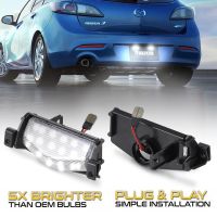 2PCS/Lot Car LED License Plate Lamp Light For Mazda 2 3 M2 M3 2011-2013 Rear Number Lamps White Auto Accessories