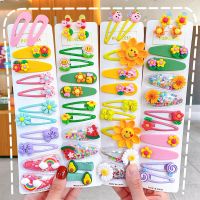 【YF】✙  1Set Cartoon Hairpins Color Hair Clip Barrettes Headband Children Kids Accessories New