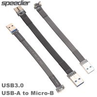 ขายดีที่สุด bnfg330 - / ที่กำหนดเองใหม่ USB 3.0ประเภท A ถึง Micro B ริบบิ้นแบน EMI โล่สายเคเบิลแบน FPC USB3.0 Micro USB 90องศาเชื่อมต่อขึ้น/ลง