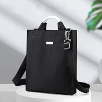 Waterproof nylon fabric bag men briefcase business office commuter shaft device with the bag in A4 document package