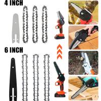 4/6 Inch Chain and Rail Set High Quality Portable Electric Chainsaw Parts For Mini Pruning Saw Logging Cutting Tool Accessories