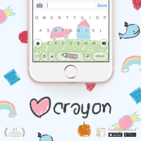 i love crayon Keyboard Theme⎮(E-Voucher) for Pastel Keyboard App