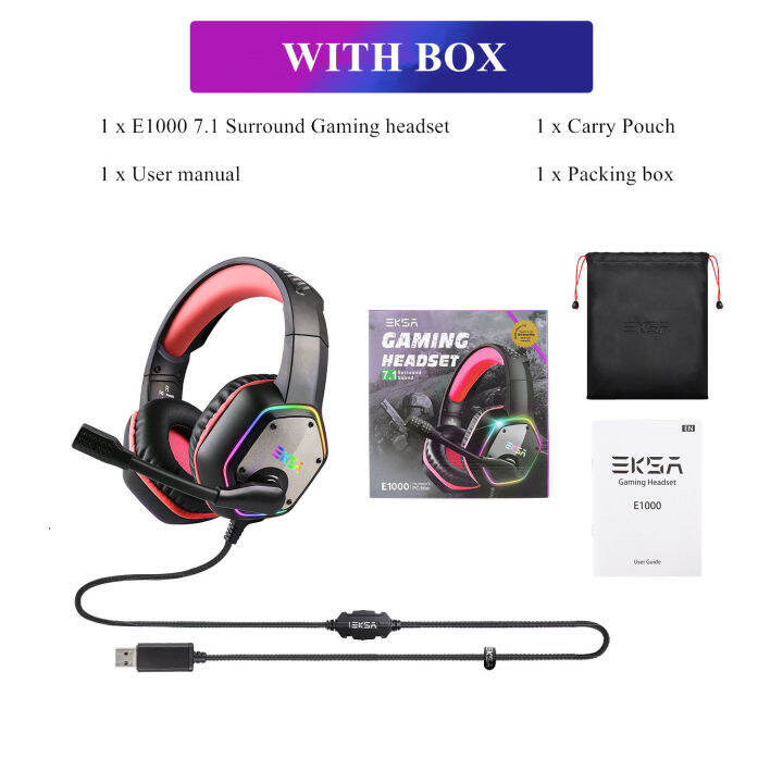 หูฟังสำหรับเล่นเกมสำหรับพีซีps4ps5-eksa-e1000-7-1-surround-rgb-gaming-headset-gamer-usb-หูฟังแบบมีสายพร้อมไมโครโฟนตัดเสียงรบกวน