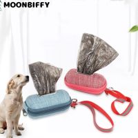 Pink Portable Pet Dog Poop Bag Dispenser for Cat Pick-Up Bags Holder with Rope Outdoor Cleaning Waste Garbage Box