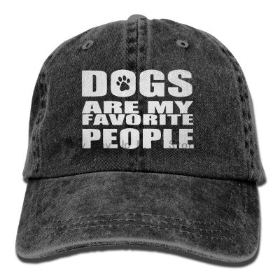Mens Womens Baseball Cap Hat Dogs are My Favorite People Summer Denim Dad Hat for Women