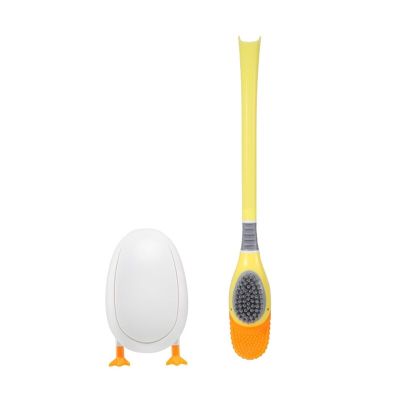A0KE Silicone Toilet Brush No Dead Corners Household Wash Toilet Cleaning Soft Bristle Creative Bathroom Accessories
