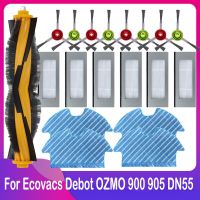 อะไหล่แปรงด้านข้างหลักตัวกรอง HEPA ผ้าเช็ดม็อบสำหรับ Ecovacs Debot OZMO 900 905หุ่นยนต์ทำความสะอาด DN55อะไหล่ตัวกรองชิ้นส่วนเครื่องดูดฝุ่น