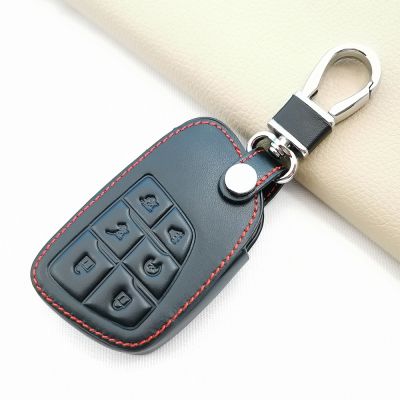 ✆❇ Leather Cover Key Case Car Fob for Chevrolet Tahoe Suburban for GMC Yukon for Buick ENVISION S Plus Avenir 2020 2021 6 Buttons