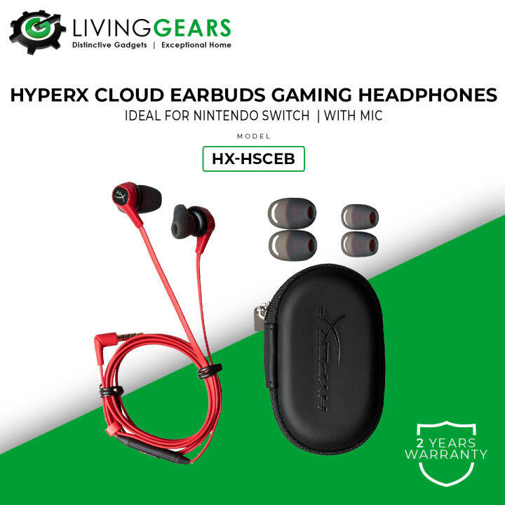 Kingston HyperX Cloud Earbuds Gaming Wired Headphones Earbuds with