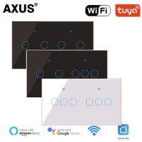 hot！【DT】 AXUS Glass Panel 4/5/6 Gang  Tuya WiFi Wall Support