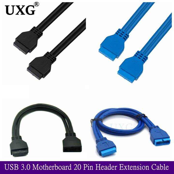 USB 3.0 Motherboard 20 Pin Header Extension Adapter Cable Double