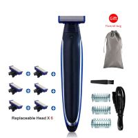 【DT】 hot  Professional Rechargeable Washable All In One Hair Beard Razor Body Shaver Trimmer Face Hair Remover Ceramic Blade Low Noise