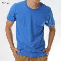 เสื้อยืดเบาสบาย Cotton ทรงตรง สีฟ้าเข้ม TL11 - PMKPOLOMAKER