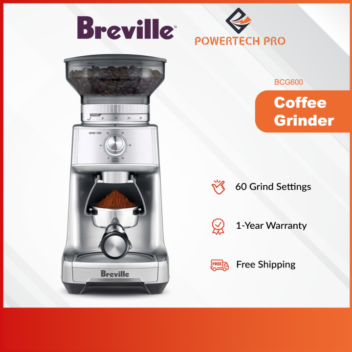 Breville Coffee Grinder with Stainless Steel Conical Burrs Grinding