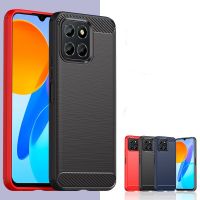 Philander SHOP เคส X8A สำหรับ Huawei Honor,X6 X7 X8 X7A X9A TPU นิ่มกันกระแทกกันกระแทกใหม่ฝาปิดคาร์บอนไฟเบอร์คาร์บอนเพื่อ X8A