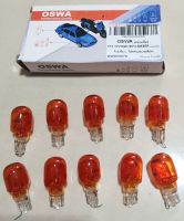 หลอดเสียบหน้าปัด/ไฟหรี่ T15 12v. 18w. สีส้ม #Oswa ราคาต่อ1กล่อง 10ดวง