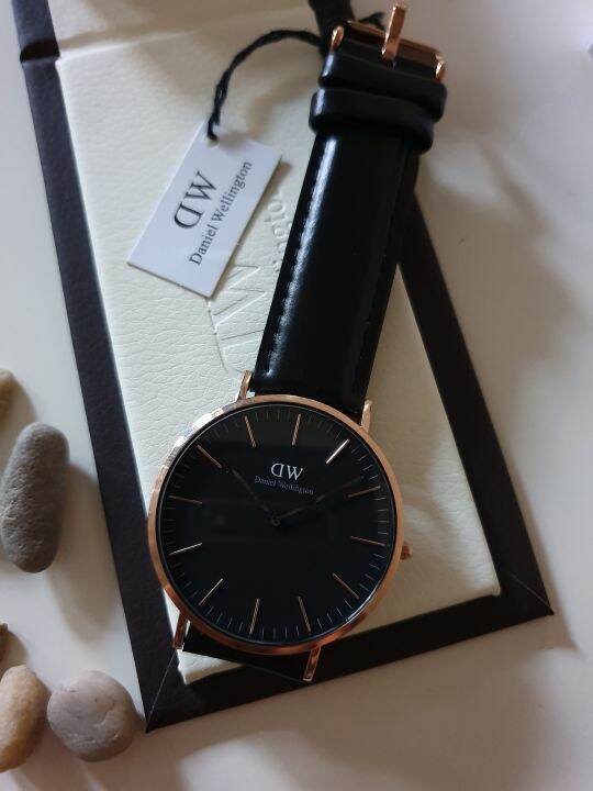 Original Classic Petite Sheffield Leather Watch Unisex 40MM Black