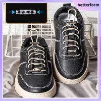 BETTERFORM เงินสีเงิน หัวเข็มขัดเชือกรองเท้าโลหะ กับฤดูใบไม้ผลิ พอดีกับสากล ไม่ผูกเชือกรองเท้า ที่มีคุณภาพสูง การติดตั้งง่าย หัวเข็มขัดเชือกรองเท้าขี้เกียจ รองเท้าสำหรับเด็ก