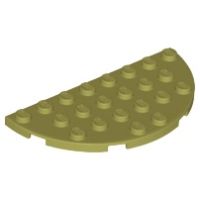 Lego part (ชิ้นส่วนเลโก้) No.22888 Plate, Round Half 4 x 8