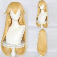 Princess Peach Cosplay Wig The Super Mario Bros Movie Cartoon Women Yellow Gold Curly Hair Crown Halloween Party dbv