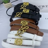 Loewe สายรัดผู้หญิงสไตล์ต่างประเทศ,กล่องของขวัญแฟชั่นเข้ากับทุกชุดแบบเรียบง่ายสไตล์สาวอเมริกัน