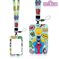 SST Sesame Street Card Holder with Neck Lanyard Blue W7xH11 1 cm