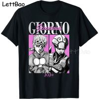 Jojos Bizarre Adventure Giorno Panels Cartoon Graphic Men Tshirt Tshirt Japanese Style T Shirt Mens 100% Cotton Gildan