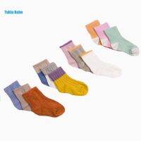 Tukla Babe Baby Socks 0-5 Year Splice Cotton Kids Children Socks 3 Pairs Pack