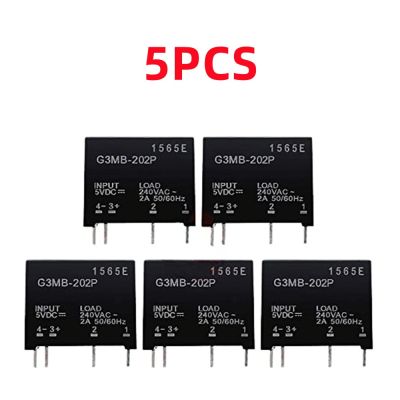 5PCS Relay Module G3MB-202P G3MB 202P DC-AC PCB SSR In 5V DC Out 240V AC 2A Solid State Relay Module Electrical Circuitry Parts