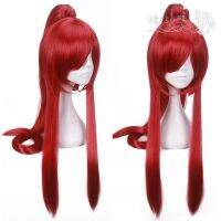 Steamed bread home queen cosplay wig fairy tail AIDS education terrace high temperature silk blood-red separation