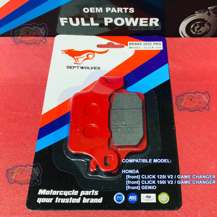 ACC Motorparts Front Brake Pad for Honda Click 125i / Click 150i V2