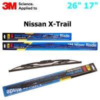 ใบปัดน้ำฝน 3M Stainless Model สำหรับรถกระบะ Nissan X-Trail ขนาดใบ 26"+17" โครงสแตนเลสคุณภาพดี แข็งแรง ทนทาน ราคาประหยัด