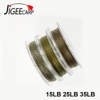 JIGEECARP สายเบ็ดแบบนิ่มถักเอ็นตกปลาคาร์พ15 25 35LB,1ชิ้นสำหรับตกปลาคาร์พเหยื่อตะขอ