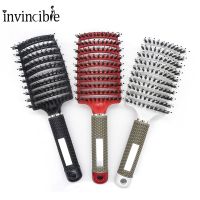 4 colors Women Hair Massage Comb Bristle/Nylon Hairbrush /Wet Curly Detangle Hair Brush/for Salon Hairdressing Hair Styling Tools