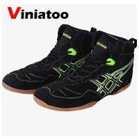 2020 Brand Men Flighting Boxing Sneakers Anti Slip Athletic Wrestling Shoes for Men Black Red Professional Wrestling Sneakers