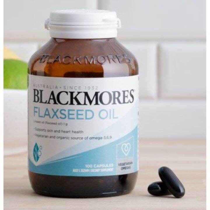 Blackmores Omega 3 6 9 มังสวิรัติ ทานได้ Flaxseed Oil 1000mg 100