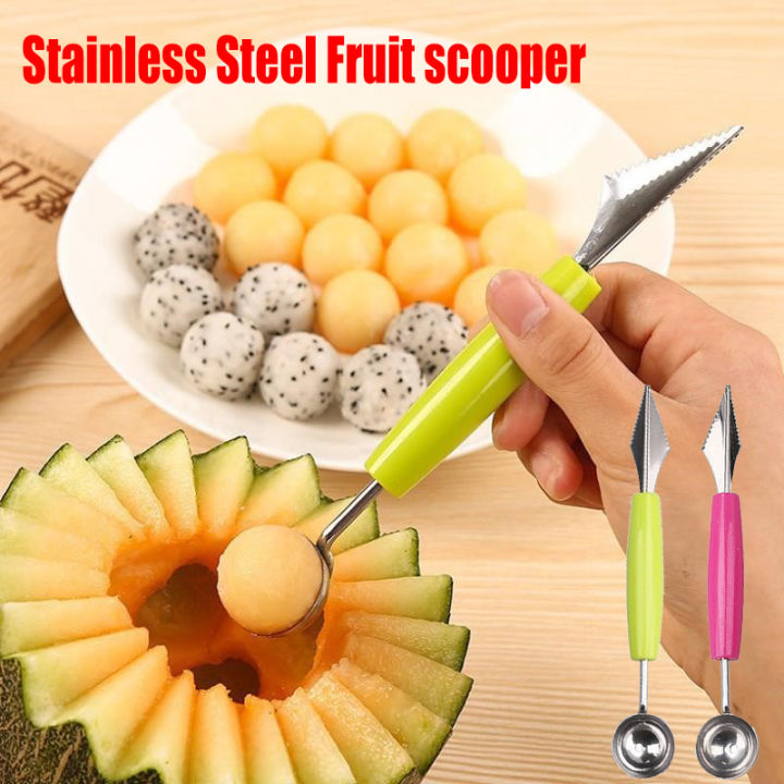 S9 Stainless Steel Melon Baller Scooper Watermelon Spoon Ice Cream
