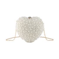 Beaded Handmade Style Women Day Clutch Diamonds Party Wedding Handbags Pearl Ball Design Shaped Evening Bags